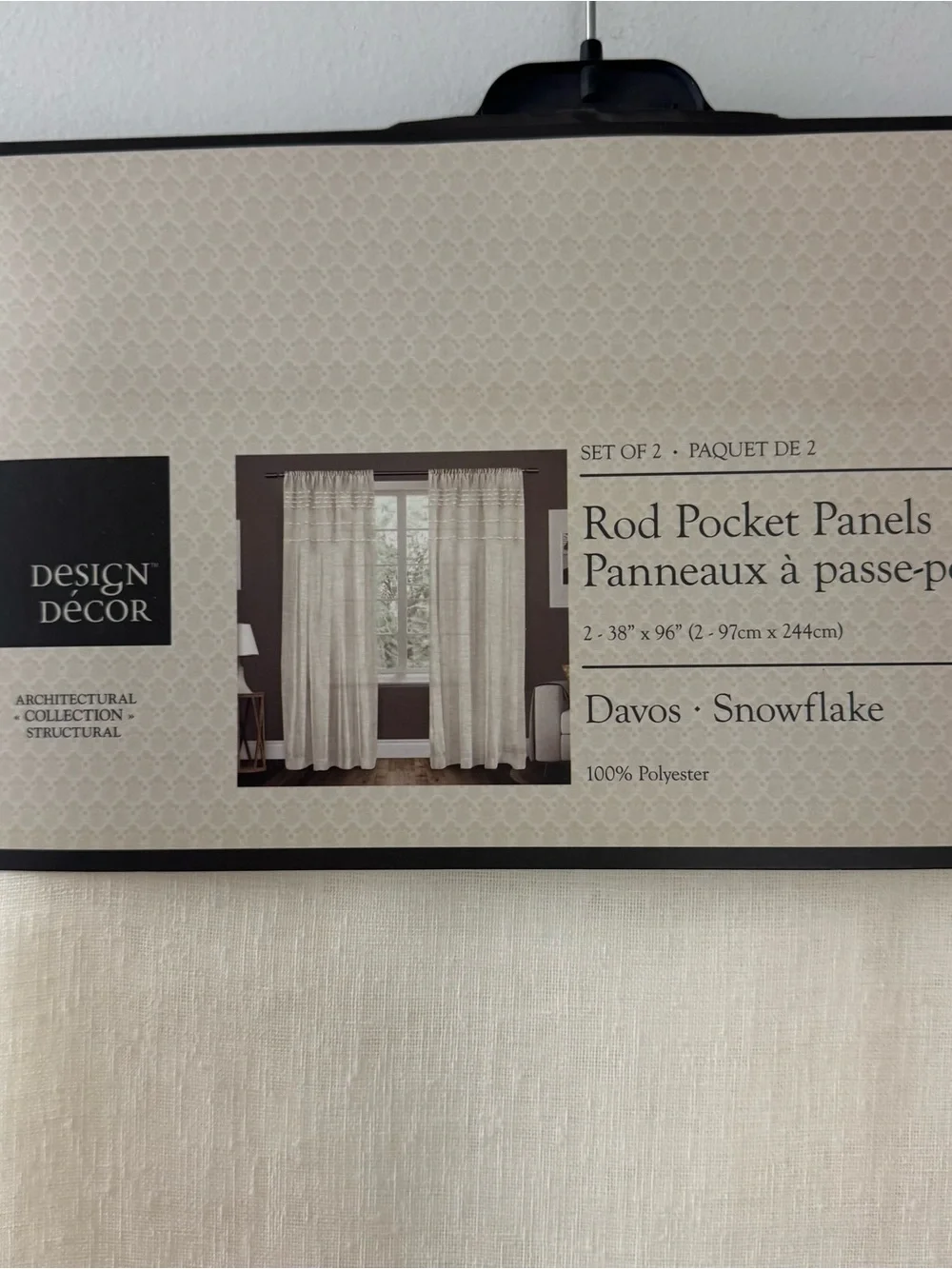 Rod Pocket Curtain Panel - Cream Set of 2 NWT!